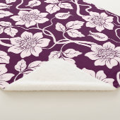 Couverture Sherpa Beau Arrière - plan Floral (3/4)