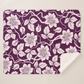 Couverture Sherpa Beau Arrière - plan Floral (Devant (Horizontal))