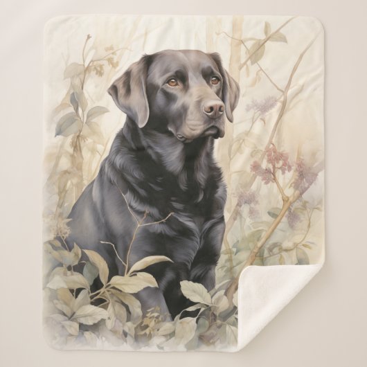 Couverture Sherpa Beau Black Lab (Devant)
