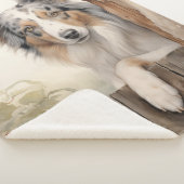 Couverture Sherpa Beau bleu Merle Aussie (3/4)