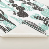 Couverture Sherpa Beau cactus dessinés à la main doodé sans couture  (3/4)