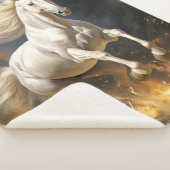 Couverture Sherpa Beau Cheval Blanc Thoroughbred (3/4)