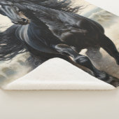 Couverture Sherpa Beau Cheval Noir Thoroughbred (3/4)