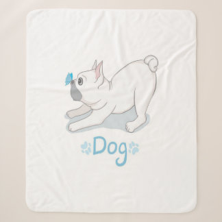 Couverture Sherpa Beau Chien À Beurre Français