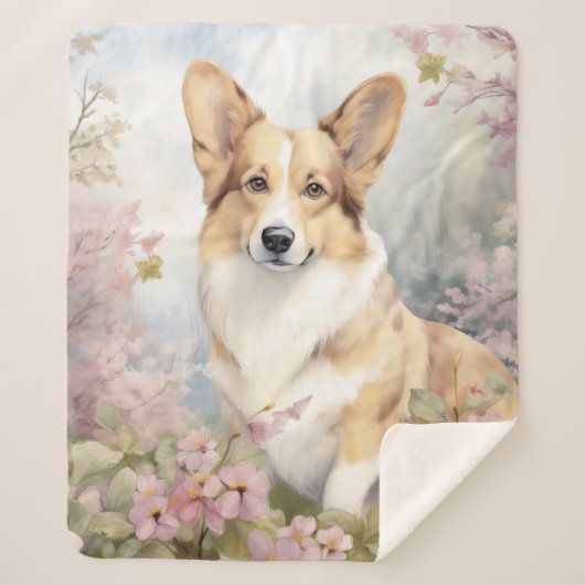 Couverture Sherpa Beau Corgi (Devant)