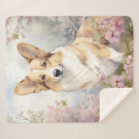 Couverture Sherpa Beau Corgi (Devant (Horizontal))