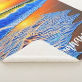 Couverture Sherpa Beau coucher de soleil sur la plage (3/4)