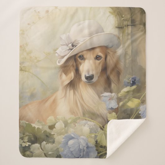 Couverture Sherpa Beau Dachshund (Devant)