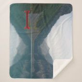 Couverture Sherpa Beau Lac paisible Canot en canot rouge (Devant)