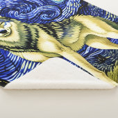 Couverture Sherpa Beau loup dans la nuit étoilée (3/4)