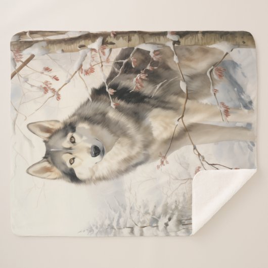 Couverture Sherpa Beau Malamute (Devant (Horizontal))