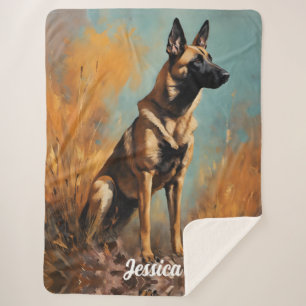 Couverture Sherpa Beau Malinois allemand