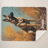 Couverture Sherpa Beau Malinois allemand (Devant (Horizontal))