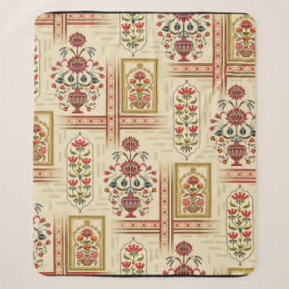 Couverture Sherpa Beau motif de fleur moghole sans couture avec moti