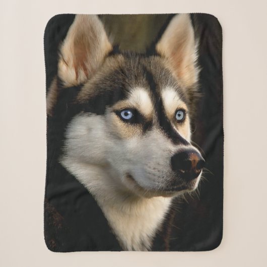 Couverture Sherpa Beau Oreiller Husky Lrow (Devant)