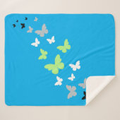 Couverture Sherpa Beau Papillon Fierté Agender (Devant (Horizontal))