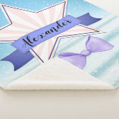 Couverture Sherpa Beau Pastel Graphic avec Étoile Badge (3/4)