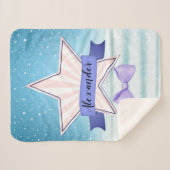 Couverture Sherpa Beau Pastel Graphic avec Étoile Badge (Devant (Horizontal))