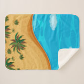 Couverture Sherpa Beau Paysage De Plage (Devant (Horizontal))