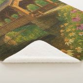 Couverture Sherpa Beau pont couvert d'été art (3/4)