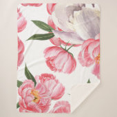 Couverture Sherpa Beau Rose (Devant)