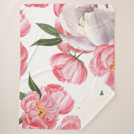 Couverture Sherpa Beau Rose (Devant)