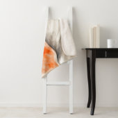 Couverture Sherpa Beauté friésienne Cheval Noir Aquarelle Art (En situation)