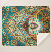 Couverture Sherpa Beautiful, arab, arabic, arabian, arabesque fabric (Devant (Horizontal))