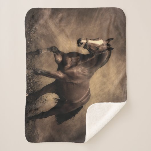 Couverture Sherpa Beautiful horse throw pillow (Devant)