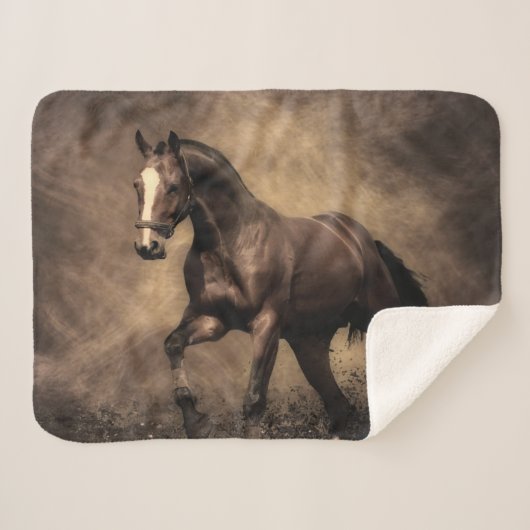 Couverture Sherpa Beautiful horse throw pillow (Devant (Horizontal))