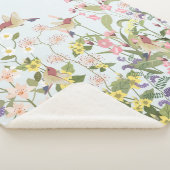 Couverture Sherpa Beautiful hummingbird in sweet floral flower garde (3/4)