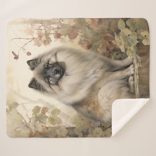 Couverture Sherpa Beautiful Keeshond (Devant (Horizontal))