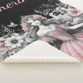 Couverture Sherpa beautiful princess queen birthday Sherpa Blanket (3/4)