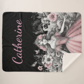Couverture Sherpa beautiful princess queen birthday Sherpa Blanket (Devant (Horizontal))