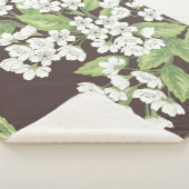 Couverture Sherpa Beautiful seamless spring pattern with green branc (3/4)