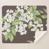 Couverture Sherpa Beautiful seamless spring pattern with green branc (Devant (Horizontal))