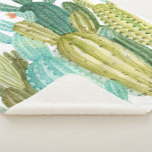 Couverture Sherpa Beaux cactus vintages, succulents, cactus bloomi (3/4)