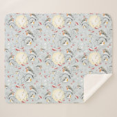 Couverture Sherpa Beaux oiseaux d'hiver (Devant (Horizontal))