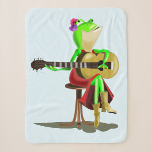 Couverture Sherpa Bébé amusant Sherpa Blanket Grenouille Jouer de la