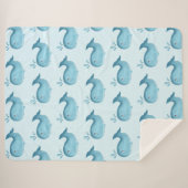 Couverture Sherpa Bébé Baleine Mignonne (Devant (Horizontal))