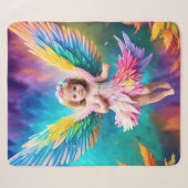 Couverture Sherpa Bébé Bébé Ange ailes Art-38424 (Devant (Horizontal))