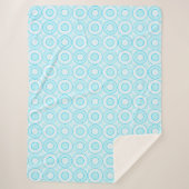 Couverture Sherpa Bébé Bleu chèque de beigne (Devant)