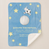 Couverture Sherpa Bébé Bleu Simple Whimsical Nursery Rhyme Stars (Devant)