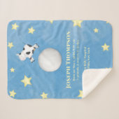 Couverture Sherpa Bébé Bleu Simple Whimsical Nursery Rhyme Stars (Devant (Horizontal))