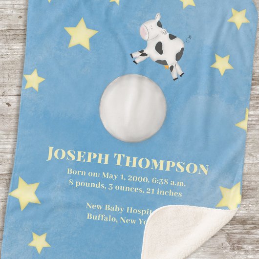 Couverture Sherpa Bébé Bleu Simple Whimsical Nursery Rhyme Stars