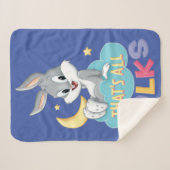 Couverture Sherpa Bébé Bugs Bunny | C'est fini les amis (Devant (Horizontal))