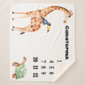 Couverture Sherpa Bébé de la légende des animaux africains (Devant)