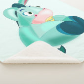 Couverture Sherpa Bébé Donkey - Bleu - Peinture amusante (3/4)