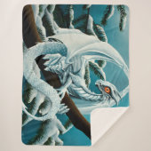 Couverture Sherpa Bébé Dragon d'hiver blanc (Devant)