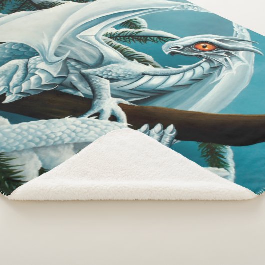 Couverture Sherpa Bébé Dragon d'hiver blanc (3/4)